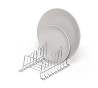 simplywire - Plate Rack/Drainer - Kitchen Cupboard Storage Organiser - Chrome - Small