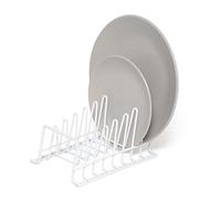 simplywire - Plate Rack/Drainer - Kitchen Cupboard Storage Organiser - Small - White Plastic Coated Steel