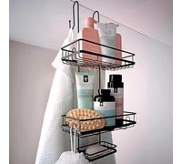 simplywire - Premium Shower Caddy - 3 Tier Hanging Bathroom Storage Shelves - Rust-Resistant Matte Black Shower Organizer - Over the Door or Screen Caddy with Integrated Hooks & Soap Dish