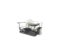 Simplywire Premium Two-Tier Dish Drainer with Removable Over-Sink Plate Rack & Wine Glass Holder