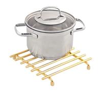 simplywire - Trivet - Heat Resistant - Kitchen Worktop Protector - Square - Light Gold