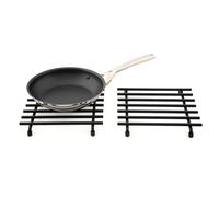 simplywire - Trivet - Pack of 2 - Heat Resistant - Kitchen Worktop Protectors - Square - Black