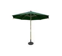 SiMPO LIFESTYLE Parasol 2.5m Wooden, Market, Garden, Patio Round Umbrella UV50+ (Green, 2.5m)