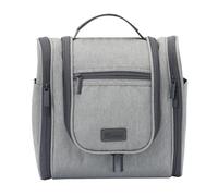 Simpolor Toiletry Bag Wash Bag (3-in-1) - Cosmetic Bag for Men and Women with Hanging Function - Travel Bag for Bathroom, Camping & Gym - Water-Repellent Travel Necessaire, gray