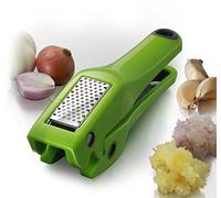 Simposh Garlic Press - Green Mincer/Crusher/Peeler. Easy to Use & Clean Removable Stainless Steel Press Plate. Efficient-No Need to Peel Garlic. Less Effort-Patented Easy Squeeze Mechanism. Ergonomic