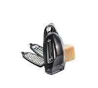 Simposh Palm Grater - Comfortable Compact Handheld Mouse Grater. Stands Vertically Horizontally Hang On Hook. Peeler Slicer Grater Zester All-In-One. Food Storage Compartment. 3 Stainless Steel Blades
