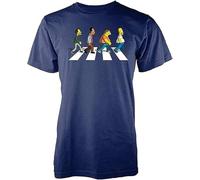 Simpson Abbey Road Mens t Shirts für Erwachsene, Gelb Toon Men T-Shirt