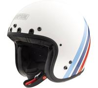 Simpson Chopper Werke, open face helmet M White/Light Blue/Dark Blue/Red