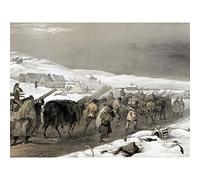 Simpson Crimean War Army Huts Supply Train 1855 Illustration Large Wall Art Poster Print Thick Paper 18X24 Inch