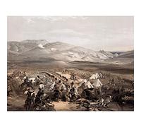 Simpson Crimean War Battle Balaklava Cavalry Illustration Large Wall Art Poster Print Thick Paper 18X24 Inch