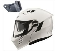 SIMPSON DARKSOME BANDIT FLIP UP MOTORCYCLE HELMET MODULAR GLOSS WHITE TINT VISOR