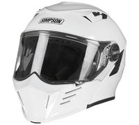 Simpson Darksome Bandit Plain Flip Up Motorcycle Helmet Modular Black White