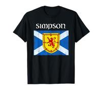 Simpson Scottish Clan Family Name Scotland Flag T-Shirt