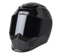 SIMPSON SPEED GLOSS BLACK MOTORCYCLE FULL FACE ECE 22-06 HELMET FREE DARK VISOR