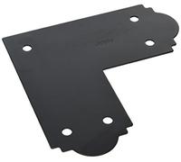 Simpson Strong-Tie Simpson Outdoor Accents APL6 6-inch ZMAX Galvanized Steel Black Powder-Coat Flat L Strap (1-Pack), 6 Inches x 6 Inches