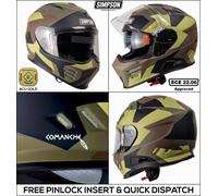 SIMPSON VENOM DUAL VISOR FULL FACE COMPOSITE MOTORCYCLE MOTORBIKE HELMET