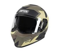 Simpson Helmet Venom Comance 06 Full-Face Dual Visor ECE 22.06 Black-Grey-Brown S Men