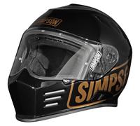 Simpson Venom ECE 22.06 Motorcycle Motorbike Helmet - Logo ST Black