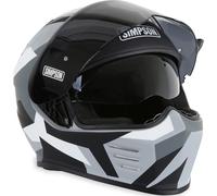 SIMPSON VENOM HAVE BLUE FULL FACE MOTORCYCLE MOTORBIKE HELMET BANDIT BLACK GREY