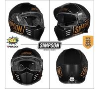 SIMPSON VENOM LOGO ST ECE 22.06 SUN VISOR FULL FACE MOTORCYCLE MOTORBIKE HELMET