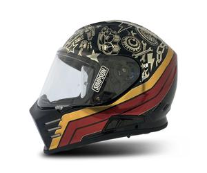 Simpson Venom Tatoo Full Face Helmet Black ChromeXL Black Chrome