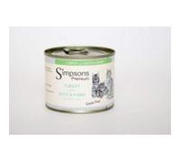 Simpsons Premium Adult Cat Turkey With Duck & Rabbit 200g Pack Of 6