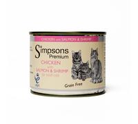 Simpsons Premium Adult Wet Cat Food - Chicken with Salmon & Shrimp - 6