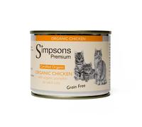Simpsons Premium Adult Wet Cat Food - Organic Chicken & Pumpkin - 6x20