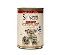 Simpsons Premium Adult Wet Dog Food - Organic Chicken - 6x400g Cans