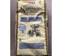 Simpsons Premium Dry Dog Food. Chicken/Fish/Turkey. 12kg. Exp 02/2027. Free P&P