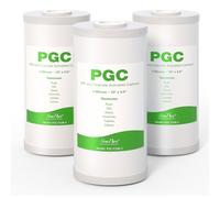 SimPure 5 Micron 10" x 4.5" Sediment and Carbon Whole House Water Filters, PGC Replacement Cartridge for GE FXHTC, GXWH40L, RFC-BB / 155141-43, WRC25HD, WDGD-5005, W10-PR, W15-PR, 3 Pack