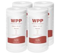 SimPure 5 Micron Water Filter 10" x 4.5", String Wound Whole House Water Filters, Sediment Filters for Well Water, 4 Pack