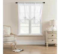 SIMPVALE Solid Colour Hollowed Out Roman Blind Translucent Interior Voile for Bedroom Balcony Living Room Kitchen Width 100 cm Height 120 cm