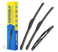 SIMPWIBLD 3 wipers Replacement for 2007 Acura MDX, 2007-2014 Mitsubishi Outlander Windshield Wiper Blades Original Equipment Replacement 24"+21"+12" (Set of 3) U/J HOOK