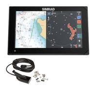 Simrad NSX 3009 - Chartplotter Fish Finder with HDI Transducer and C-MAP Discover X Charts, Black