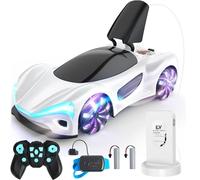 SIMREX Remote Control Car 360° Drift Stunt RC Cars with LED Wheels Spray Lights Demo Mode 2.4GHz for Adults Boys Girls Age 6+ Kids Birthday Gift Toys, White