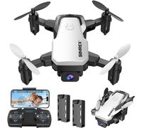 SIMREX X300C Mini Drone with Camera 720P HD, RC Quadcopter Foldable, Altitude Hold, 3D Flip, Headless Mode, Gravity Control and 2 Batteries, Gifts for Kids, Adults, Beginner, White