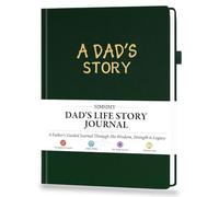 SIMSIMY Dad's Life Story Journal, Hardcover Father Story Guided Journal with Prompt Questions, Dad Memory Keepsake Heirloom Book Gift for Father's Day, Birthday, Christmas from Daughter & Son