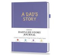 SIMSIMY Dad's Life Story Journal, Hardcover Father Story Guided Journal with Prompt Questions, Dad Memory Keepsake Heirloom Book Gift for Father's Day, Birthday, Christmas from Daughter & Son