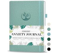 SIMSIMY Mental Health & Anxiety Journal, 91 Days Mood Tracker Journal for Mindfulness, Self Care & Stress Relief, Guided CBT Journal with Mental Health Coloring Book Pages & Dream Diary to Record,