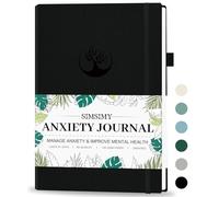 SIMSIMY Mental Health & Anxiety Journal, 91 Days Mood Tracker Journal for Mindfulness, Self Care & Stress Relief, Guided CBT Journal with Mental Health Coloring Book Pages & Dream Diary to Record,