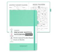 SIMSIMY Premade Bullet Dotted Journal Notebook, Pre-made Dot Grid Journaling with Undated Weekly & Monthly Planner - 12 Month Organization for Habit/Mood/Meals/Sleep/Exercise Trackers,