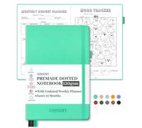 SIMSIMY Premade Bullet Dotted Journal Notebook, Pre-made Dot Grid Journaling with Undated Weekly & Monthly Planner - 12 Month Organization for Habit/Mood/Meals/Sleep/Exercise Trackers,