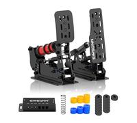 SIMSONN NEW PRO Plus Pedals for PC Racing Simulator - Hydraulic Pedals with Pressure Sensor Load Cell (Black P2-H2)