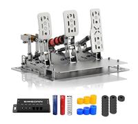 SIMSONN Plus X Pedals Sim Racing Pedals PC Racing Simulator Pressure Sensor Load Cell HE Hydraulic Pedal (Plus X-P3-H3-Plate)