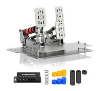 SIMSONN Plus X Racing Simulator Hydraulic Pedal Sim Racing Pedals, Silver (Silver PLUS X P2-H2-Plate)