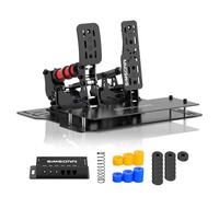 SIMSONN Plus X Racing Simulator Hydraulic Pedals Sim Racing Pedals Support Haptic Reactor (Black P2-H2-Plate)