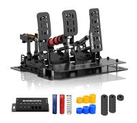 SIMSONN Pro Plus X Racing Simulator Hydraulic Pedals Sim Racing Pedals Support Haptic Reactor (Black-P3-H3-Plate)