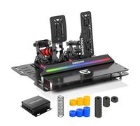 SIMSONN Pro X Ultra Pedals Sim Racing Pedals PC Racing Simulator Pedals Pressure Sensor Load Cell HE Hydraulic Pedals Black (P2-H2-Plate-Heightening board)