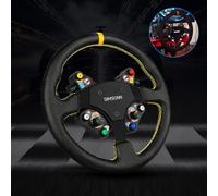 SIMSONN Sim Racing Steering Wheel PC Racing Wheel LED Button Gaming Paddle Shifter Compatible with Logitech G29 G27 T300RS/GT T500 th8a (CNC aluminum S1)